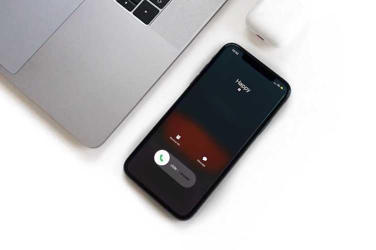 incoming call iphone screen