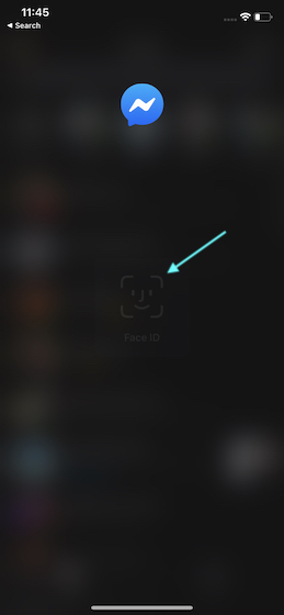 Lock Face Messenger with Touch ID or Face ID