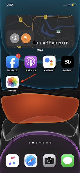 Open Photos app on your iPhone