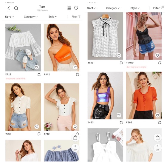 zara tops myntra