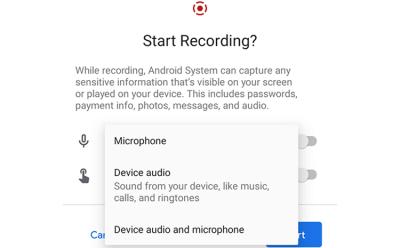 android 11 screen recorder internal audio