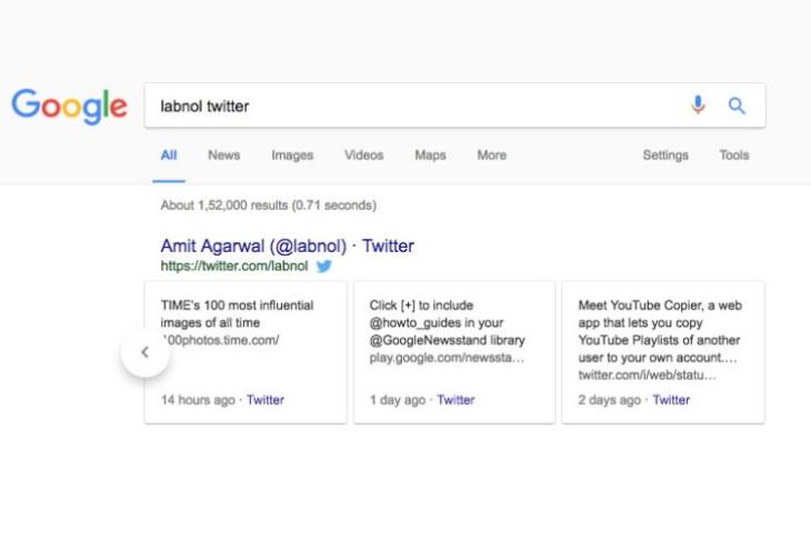 google search twitter carousel