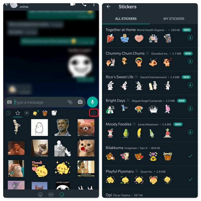 whatsapp animated stickers