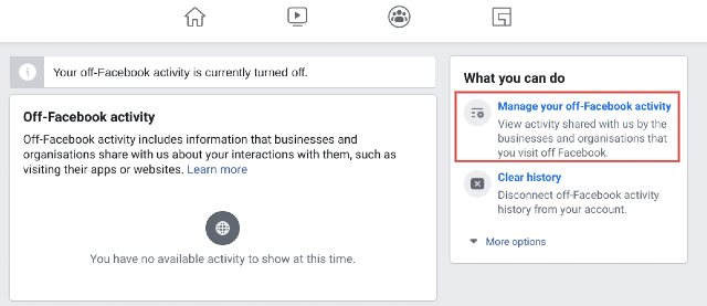 Remove Your Off-Facebook Activity