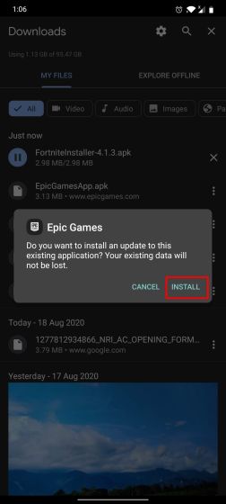 Installieren Sie Fortnite auf Android Without Play Store