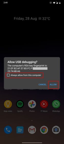 no root permissions reset