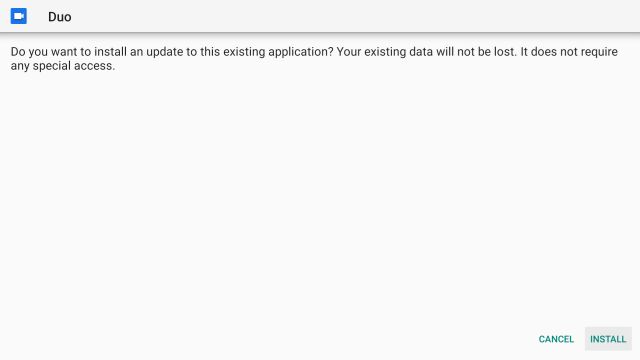 Install Google Duo on Android TV