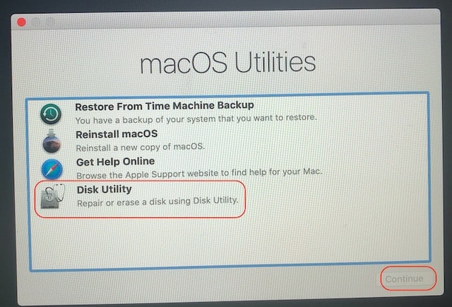 factory reset macos mojave