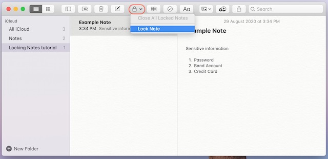 2. Protégez Les Notes Sur Mac En Verrouillant Les Notes Apple