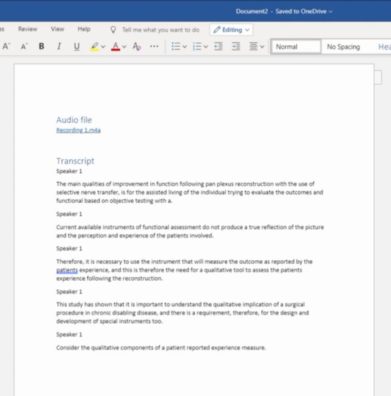 How to Record and Transcribe Audio in Microsoft Word