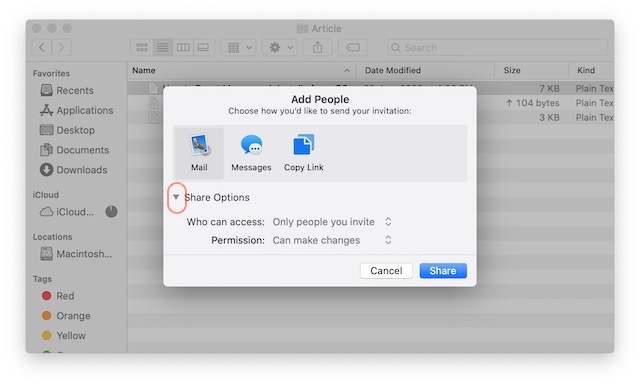 4.1 Share Files using iCloud File Sharing on Mac