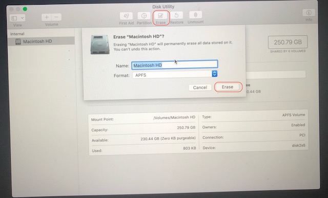 factory reset mac os