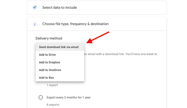 Sélectionnez L'Option Pour Envoyer Le Lien De Téléchargement Par E-Mail Ou Ajouter Les Fichiers À Google Drive, Dropbox, Onedrive Ou Box