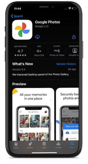 Install Google Photos on iPhone or iPad