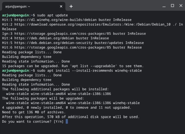 Instalar Vino 5.0 en tu Chromebook