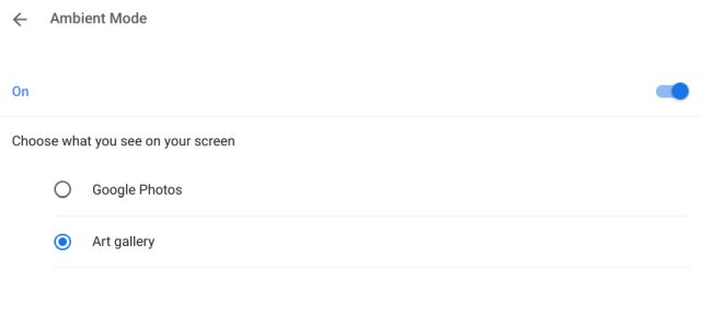 Enable Ambient Mode (Screen Saver) on Chrome OS