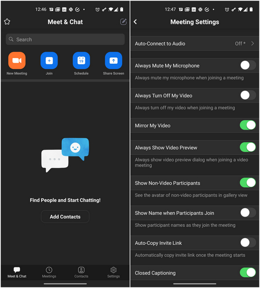 Zoom for Android Adds Dark Mode, Chat Reactions and More Beebom
