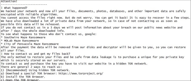 canon maze ransomware