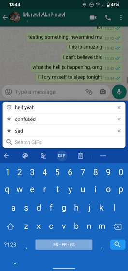 gboard gif suggestions