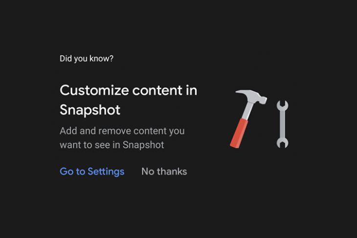 google assistant snapshot customisation featured
