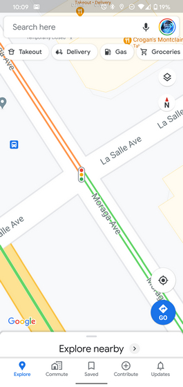 google maps traffic light ap