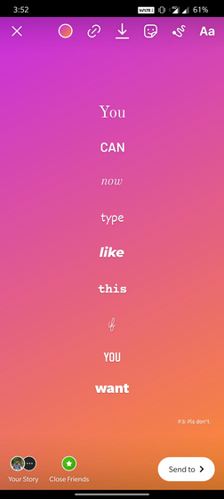 instagram yeni yazı tipi testi