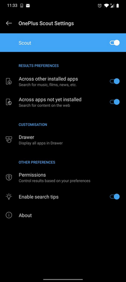 oneplus scout preferences