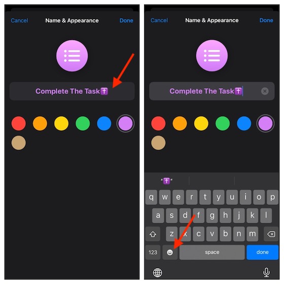 Customize Apple Reminders Lists with Emojis