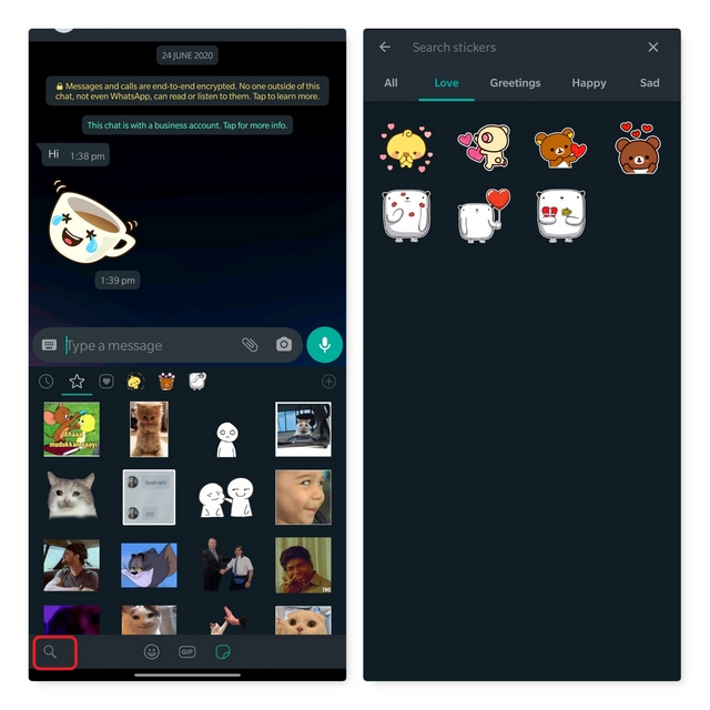 whatsapp sticker search