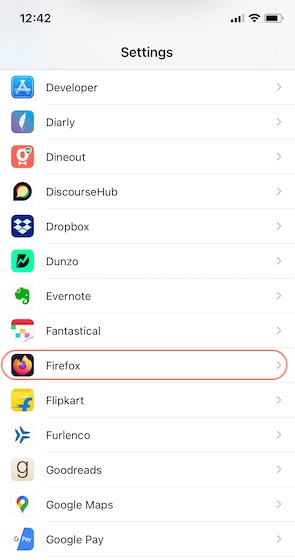 1. Set Firefox as Your Default Browser on iPhone