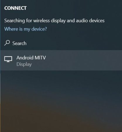 windows to android tv cast