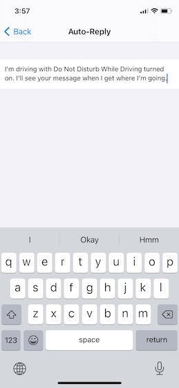 How to Set Do Not Disturb Auto Reply Message on iPhone - 22