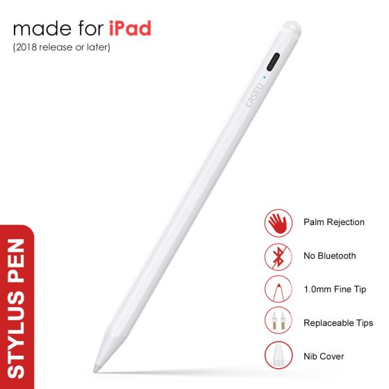 2020 iPad Air 4th Generation 10.9 Inch Stylus Pencil 2nd Generation,,Palm Rejection and Magnetic with 1.2 mm Replaceable POM Tip Active Stylus Pen for Apple iPad Air 4th Gen Pencil,Black 