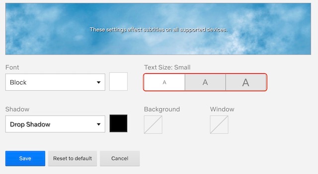 netflix font size change and not subtitles