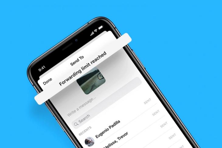 FB Messenger forwarding limit website