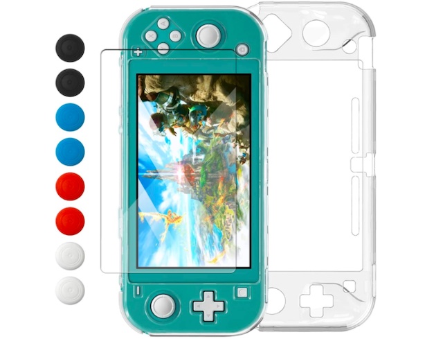 Crystal Clear Cover Case for Switch Lite, Ultra Slim Clear Hard PC  Protective Case Compatible with Nintendo Switch Lite with a Glass Screen  Protector