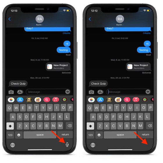 Get rid of microphone on iPhone or iPad keyboard