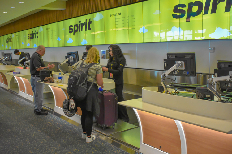 Spirit airline biometric check in feat.