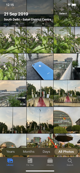 Tap on All Photos option