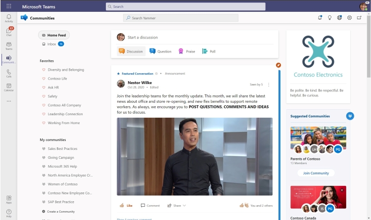 Microsoft Teams Interface