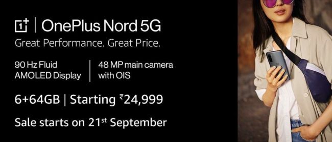 OnePlus Nord 6GB Variant Finally Goes on Sale in India on 21st September