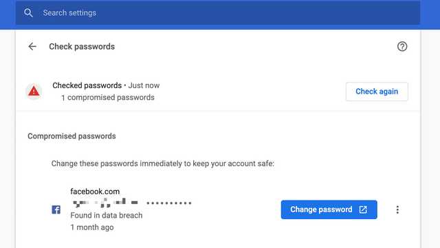 Chrome 86 Beta Makes it Easier to Change Stolen Passwords - 92