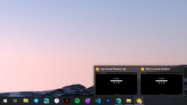 chrome window names taskbar