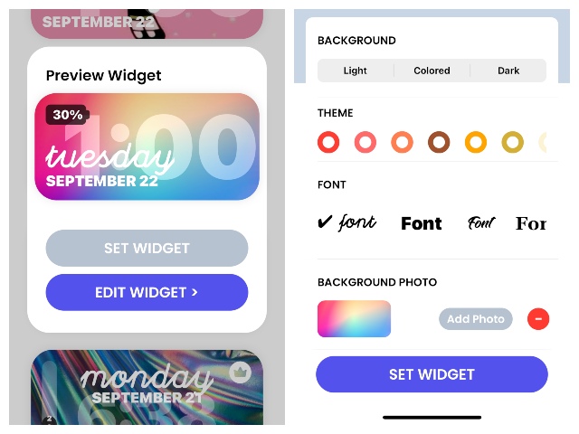 This App Lets You Add Colorful Date   Time Widgets on iPhone - 82