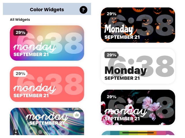 This App Lets You Add Colorful Date   Time Widgets on iPhone - 27