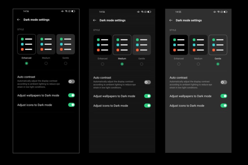 dark mode colorOS 11