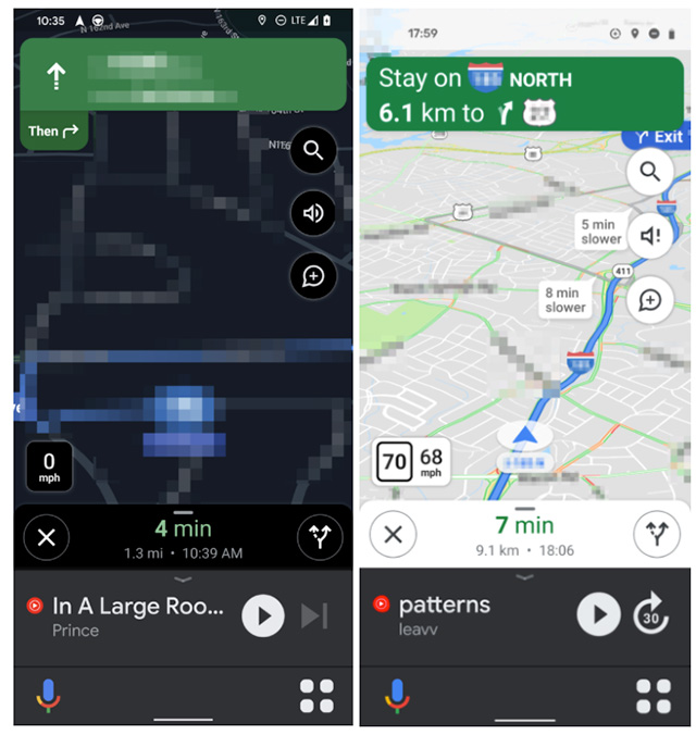 how to get car mode on google maps