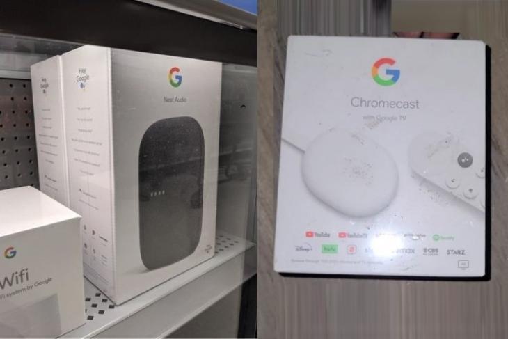 google nest audio and chromecast with google TV retail packaging leaked