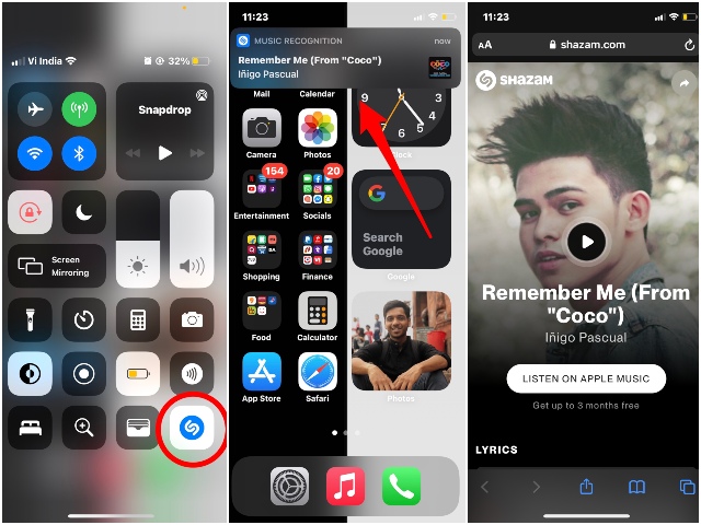 How to Add and Use Shazam Tile in iOS 14 Control Center - 39