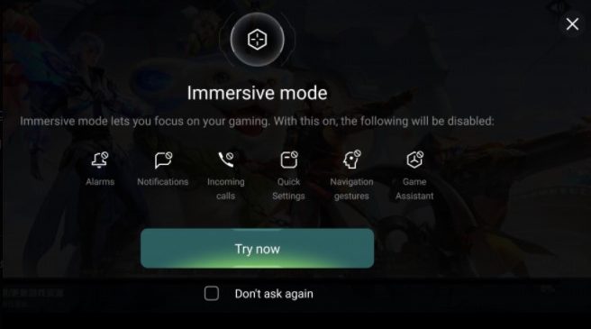 immersive game mode - colorOS 11